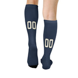 Custom Blue Cream Knee-High Sock
