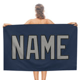 Custom Blue Gray Beach Towel