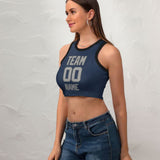 Custom Blue Gray Sleeveless Tank Top
