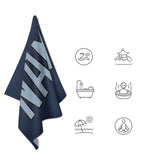 Custom Blue Light Blue Beach Towel