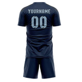 Custom Blue Light Blue Soccer Jersey