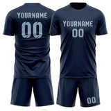 Custom Blue Light Blue Soccer Jersey