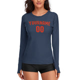 Custom Blue Orange Red Women's Long-Sleeve Shirt
