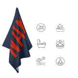 Custom Blue Orange Red Beach Towel