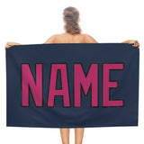 Custom Blue Pink Beach Towel