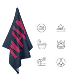 Custom Blue Pink Beach Towel