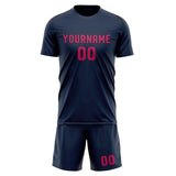 Custom Blue Pink Soccer Jersey