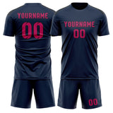 Custom Blue Pink Soccer Jersey
