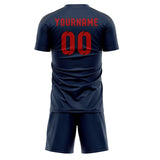 Custom Blue Red Soccer Jersey