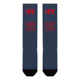 Custom Blue Red Knee-High Sock