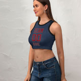 Custom Blue Crimson Red Sleeveless Tank Top