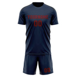 Custom Blue Crimson Red Soccer Jersey