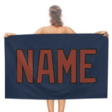 Custom Blue Coral Red Beach Towel