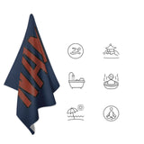 Custom Blue Coral Red Beach Towel