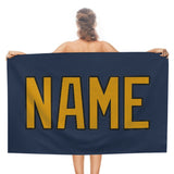 Custom Blue Yellow Beach Towel