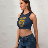 Custom Blue Yellow Sleeveless Tank Top