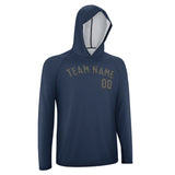 Custom Blue Dark Grey UV-Hoodie