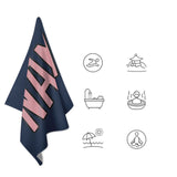 Custom Blue Light Pink Beach Towel