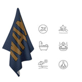 Custom Blue Khaki Beach Towel
