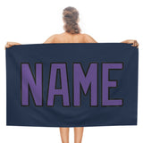 Custom Blue Light Purple Beach Towel