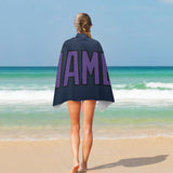 Custom Blue Light Purple Beach Towel