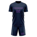 Custom Blue Light Purple Soccer Jersey