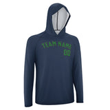 Custom Blue Emerald Green UV-Hoodie