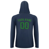 Custom Blue Emerald Green UV-Hoodie