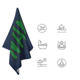 Custom Blue Emerald Green Beach Towel