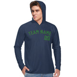 Custom Blue Emerald Green UV-Hoodie