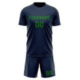 Custom Blue Emerald Green Soccer Jersey