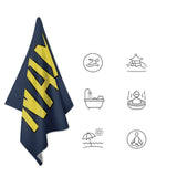 Custom Blue Light Yellow Beach Towel