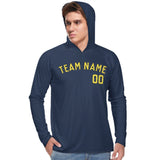 Custom Blue Light Yellow UV-Hoodie