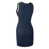 Custom Blue Blue Green Sleeveless Vest Dress