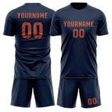 Custom Blue Copper Rose Soccer Jersey