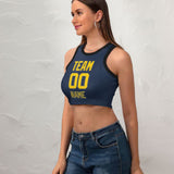 Custom Blue Gold Sleeveless Tank Top