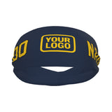 Custom Blue Gold Sports headband