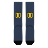 Custom Blue Gold Knee-High Sock