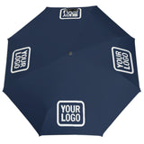 Custom Blue White Automatic Umbrella