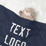 Custom Blue White Pet Blanket