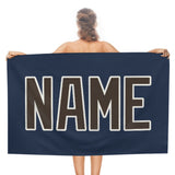 Custom Blue Brown Beach Towel