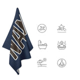 Custom Blue Brown Beach Towel