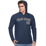 Custom Blue Brown UV-Hoodie