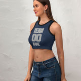 Custom Blue Gray Sleeveless Tank Top