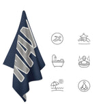 Custom Blue Gray Beach Towel