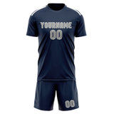 Custom Blue Gray Soccer Jersey