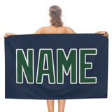Custom Blue Green Beach Towel