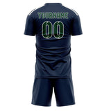 Custom Blue Green Soccer Jersey