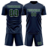 Custom Blue Green Soccer Jersey