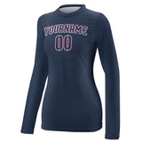 Custom Blue Purple Women's Long-Sleeve Shirt